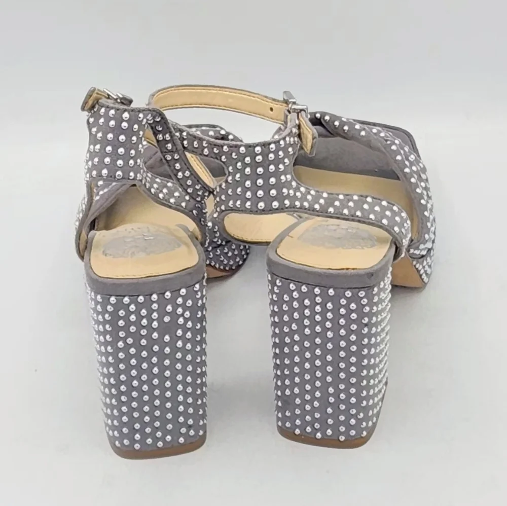 Vince Camuto Pedrana Studded Platform Sandals In Gray and Silver Size 7 M